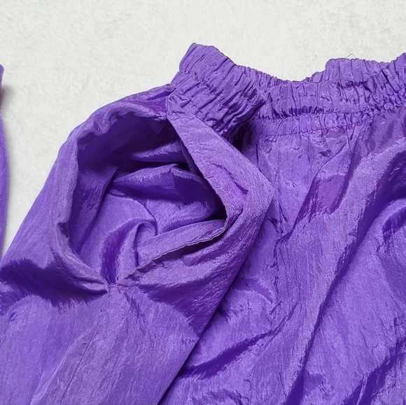 Vintage 90s Casual Isle Purple Full-zip Jacket High Rise Shell Suit Tracksuit M
